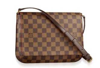 AAA Replica Louis Vuitton Damier Ebene Canvas Musette Long Strap N51301 On Sale - Click Image to Close